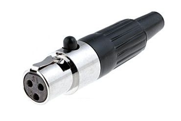 Lizdas mikrofoninis kabelinis 3pin.mini XLR AU/CX-CA-3F/MINI