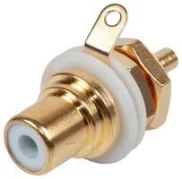 SOCKET, PHONO, CHASSIS, WHITE NYS367-9