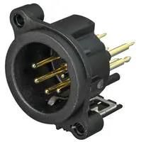 PLUG, XLR PANEL PCB VERT 5POLE NC5MAV