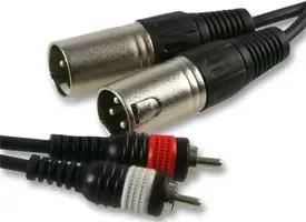 LEAD, 2X XLR PLGS TO 2X PHONO PLGS, 0.3M PLS00202