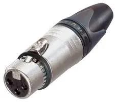 SOCKET, XLR-EMC, FREE, 3WAY NC3FXX-EMC