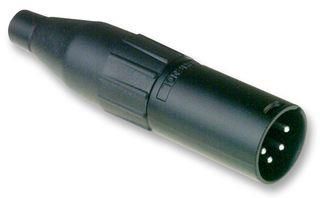 PLUG, XLR, BLACK, 4POLE AC4MB