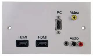 MULTIMEDIA WALLPLATE, 2X HDMI PELR0067