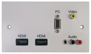 MULTIMEDIA WALLPLATE, 2X HDMI PELR0068