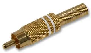 PHONO PLUG, GOLD, WHITE, 5-6MM PSG03775