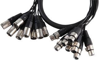 XLR LOOM, 8 WAY, PLUG TO SOCKET, 10M PLS00501