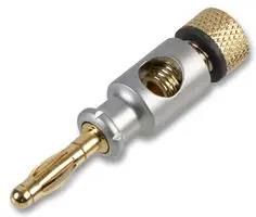 4MM PLUG, CHROME/GOLD, BLACK PSG03602