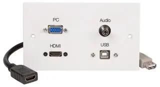 WALLPLATE 2G,HDMI,VGA,AUDIO,USB B PELR0093