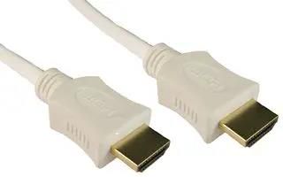 LEAD, 0.5M HS HDMI WITH ETHERNET, WHITE 99HDHS-100WHT