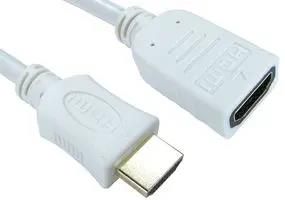 0.5M HS HDMI WITH ETHERNET M - F WHITE 99HDHS-400WHT