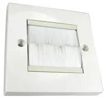 BRUSH PLATE, WHITE, 1 GANG, WHITE BRUSH UT-742WH