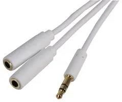 3.5MM STEREO JACK TO 2X SKT 1M WH PSG3110-1M