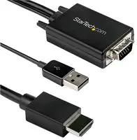 ADAPTR CABLE, VGA+USB PLUG-HDMI PLUG, 2M VGA2HDMM2M