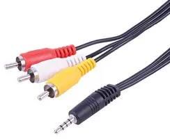 4-POLE 3.5MM PLUG TO 3X PHONO 1M PSG08947
