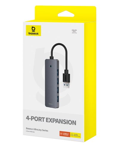 Šakotuvas USB-A 4 prievadų (USB 3.0) + USB-C maitinimui 15cm, pilkas B0005280B811-10 6932172653385
