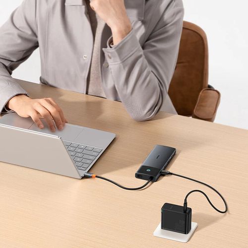 Jungčių stotelė USB C - 8 rūšių jungtys (2xHDMI (HDMI4K@120Hz+HDMI4K@60Hz)+USB-A(10Gbs)+USB-C(10Gbps+2xUSB-A(480Mbps)+RJ45+SD/TF+USB-C(PD)) BASEUS B00061800813-01 6932172643324