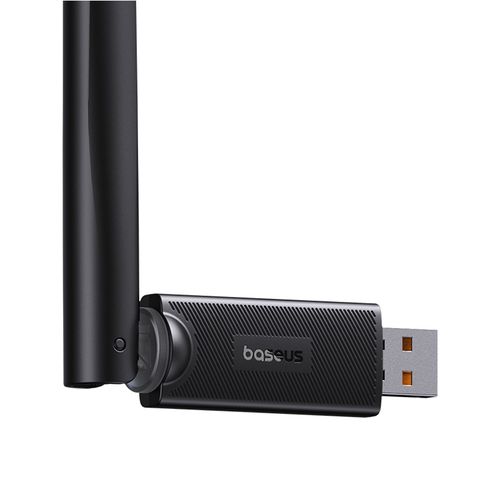 Wi-Fi USB Dual-band Adapter 2.4GHz 200Mbps + 5GHz 433Mbps with External Antenna 6dBi, Black B01317600111-02 6932172651039