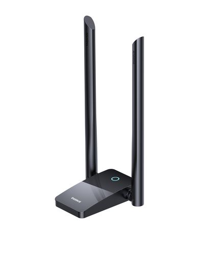 Wi-Fi USB adapteris 2.4GHz 400Mbit/s + 5GHz 867Mbit/s su išorine antena 2x5dBi, juodas B01317600111-05
