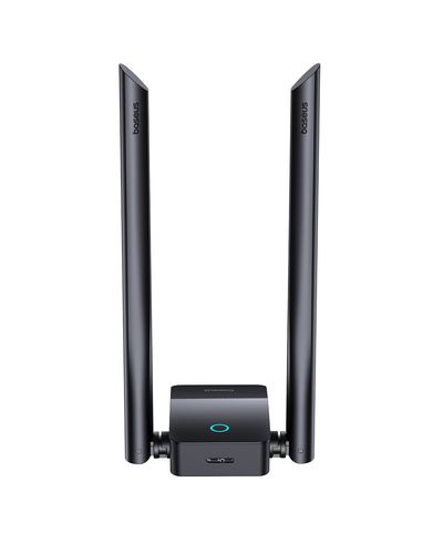 Wi-Fi USB adapteris 2.4GHz 400Mbit/s + 5GHz 867Mbit/s su išorine antena 2x5dBi, juodas B01317600111-05