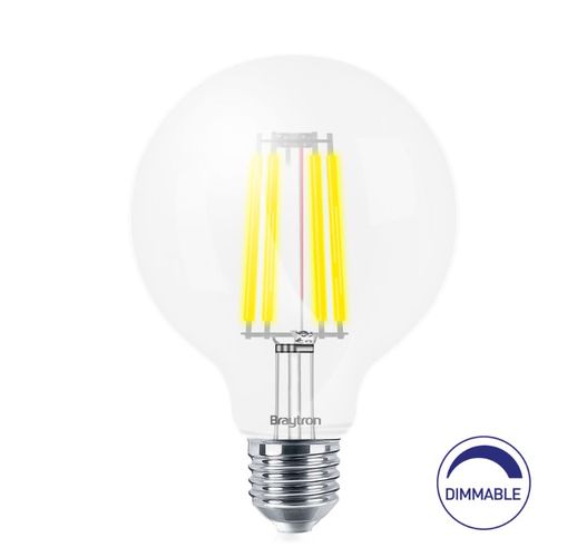 LED lemputė E27 230V G95 8W 806lm, FILAMENT, šiltai balta 2700K, pritemdoma BA41-60820