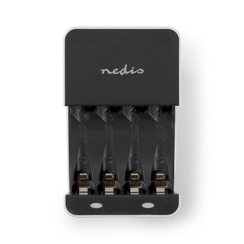 NiMH Battery Charger AA / AAA | 1.2 V DC | Trickle charging | Type C (CEE 7/16) | Battery type: AA / AAA | Black / White BACH05