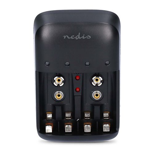 NiMH Battery Charger AA / AAA | 1.2 / 9 V DC | 0.5 A | Trickle charging | Type C (CEE 7/16) | Battery type: AA / AAA / E-Block | Black BACH07 5412810328987