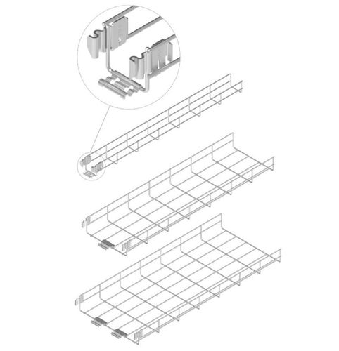 Wired cable tray with KLIK system BAKS KDSZ400H60/3 BAKSKDSZ400H603