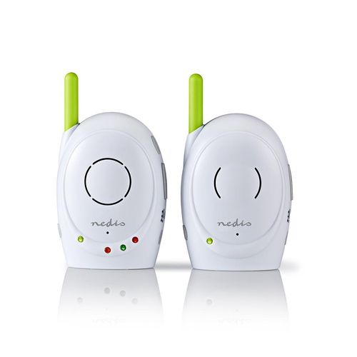 Baby Monitor | FHSS (Frequency-Hopping Spread Spectrum) | With talk back function | Range: 300 m | Battery Powered / Mains Powered | Green / White BAMO110AUWT 5412810268528