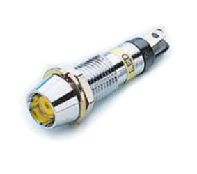 Signalinė lemputė LED 24V Ø8mm geltona BD-0801/24V/Y