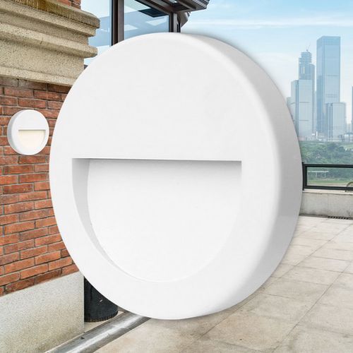 Wall step light, 3W 160lm, 3000K, white, hermetic IP65 BG38-02000 5949097723360