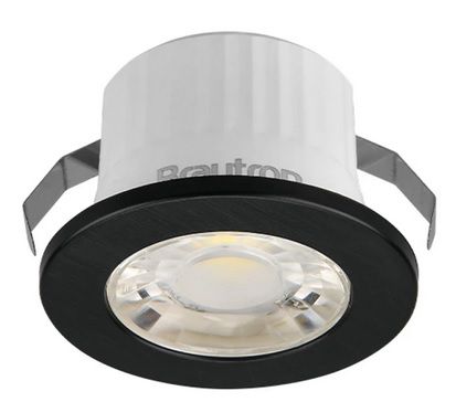 Recessed downloight, hermetic IP54, 3W, 210lm, 3000K, 38°, black cap BH06-00201