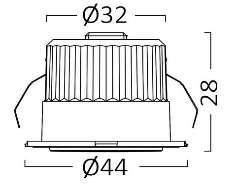 Įleidžiamas, hermetinis LED šviestuvas, 3W, 210lm, 4000K, 38°, su baltu/juodu/sidabriniu dangteliu BH06-00219