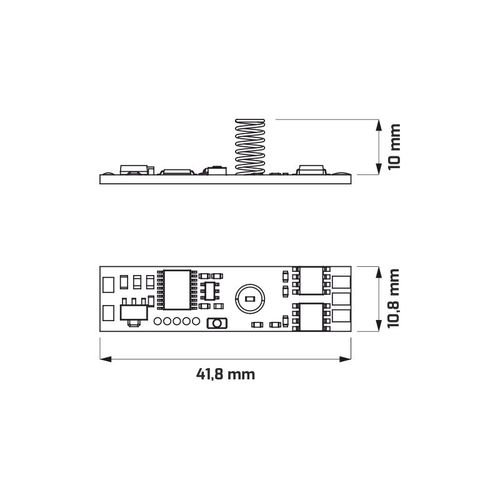 LED juostos valdiklis CCT juostoms, BICO, 12-24Vdc, 5A, lietimui jautrus, montuojamas į profilį, Designlight WYL-BICO-01