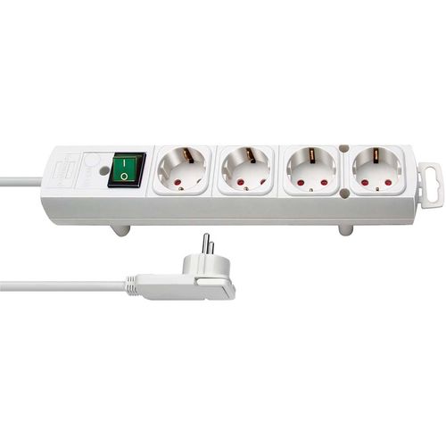 Extension Socket 4-Way 2 m White - 4x Plug With Earth Contact TYPE F BN-1153120100