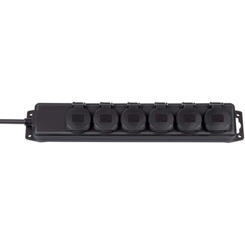 Extension Socket 6-Way 2.00 m Black - Protective Contact TYPE F BN-1159970
