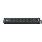 Extension Socket Premium-Line 8-Way 3.00 m Black - Protective Contact TYPE F BN-1951180100 4007123624300