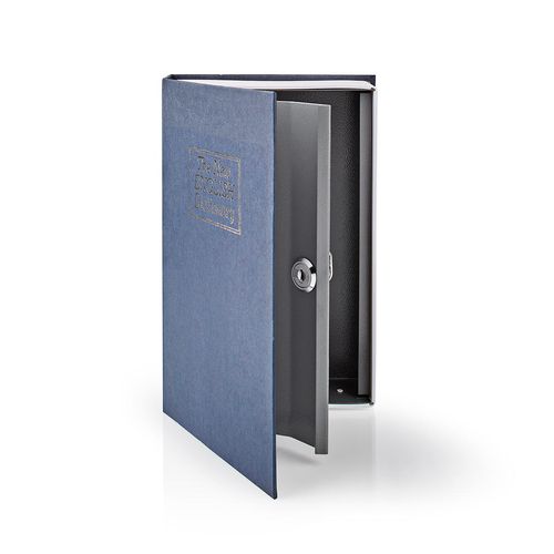 Vault | Book Safe | Key Lock | Indoor | Medium | Inner volume: 1.6 l | 2 Keys Included | Blue / Silver BOOKSEDM01BU 5412810322992