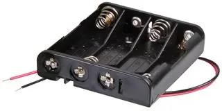 BATTERY HOLDER, 4 X AAA, WIRE LEAD MP006847