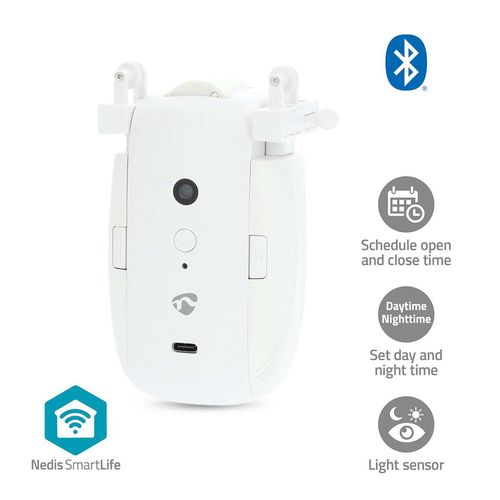 SmartLife Curtain Robot | I Rail / U Rail | Curtains / Drapes | Battery Powered / USB Powered | 4000 mAh | Bluetooth® | White BTMC20WT1PC 5412810419708