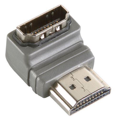 High Speed HDMI with Ethernet Adapter Angled 90° HDMI Connector - HDMI Female Grey BVP133