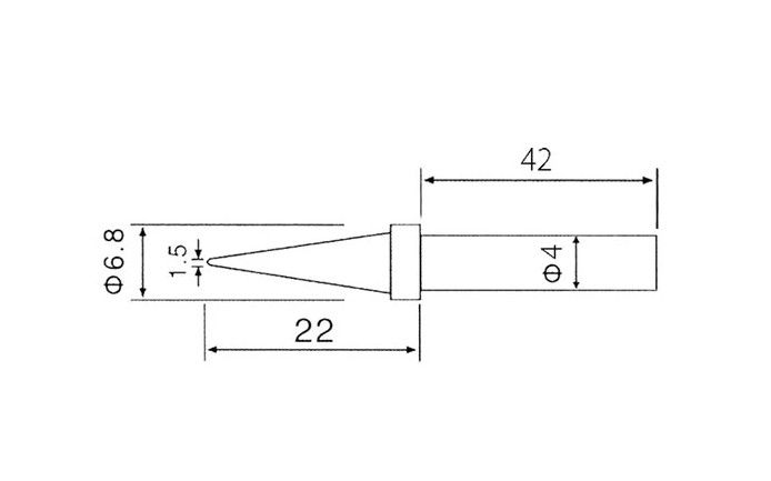 Antgalis 1.5mm stotelei ZD-99, Zhongdi ZD-99-TIP1 8595563711880