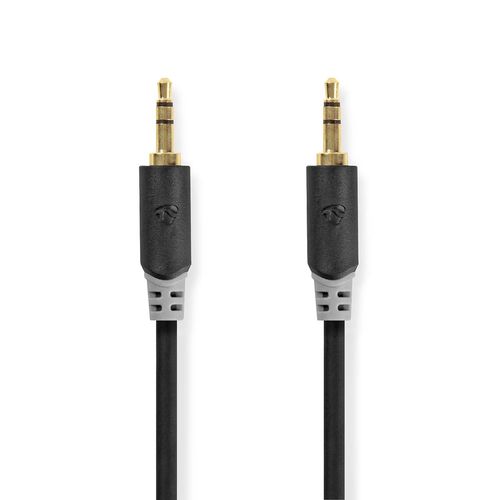 Stereo Audio Cable | 3.5 mm Male | 3.5 mm Male | Gold Plated | 5.00 m | Round | Anthracite | Box CABW22000AT50 5412810264926