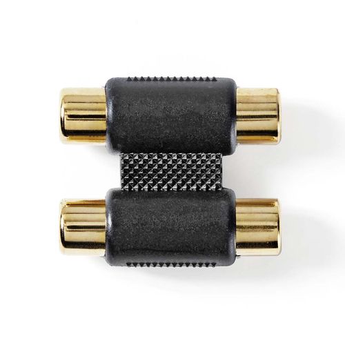 Stereo Audio Adapter | 2x RCA Female | 2x RCA Female | Gold Plated | Straight | ABS | Anthracite | 1 pcs | Box CABW24952AT 5412810265527