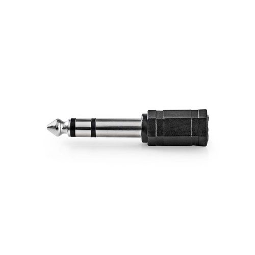 Stereo Audio Adapter | 6.35 mm Male | 3.5 mm Female | Nickel Plated | Straight | ABS | Black | 1 pcs | Box CAGB23930BK 5412810288274