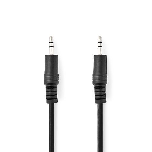 Stereo Audio Cable | 3.5 mm Male | 3.5 mm Male | Nickel Plated | 1.00 m | Round | Black | Tag CAGT22000BK10
