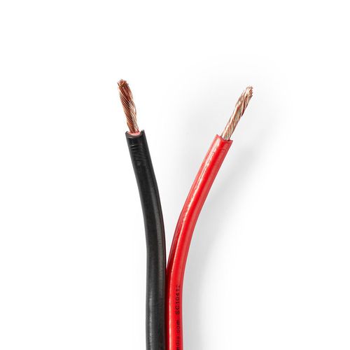 Speaker Cable | 2 x 2.50 mm² | CCA | 100.0 m | Round | PVC | Black / Red | Wrap CAGW2500BK1000 5412810312702