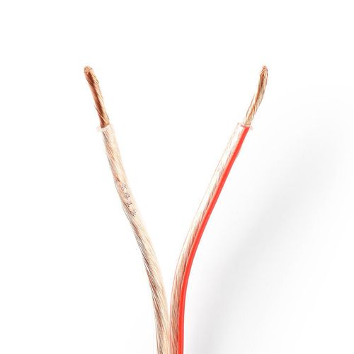 Speaker Cable | 2 x 2.50 mm² | CCA | 100.0 m | Round | PVC | Transparent | Wrap CAGW2500TR1000 5412810312740
