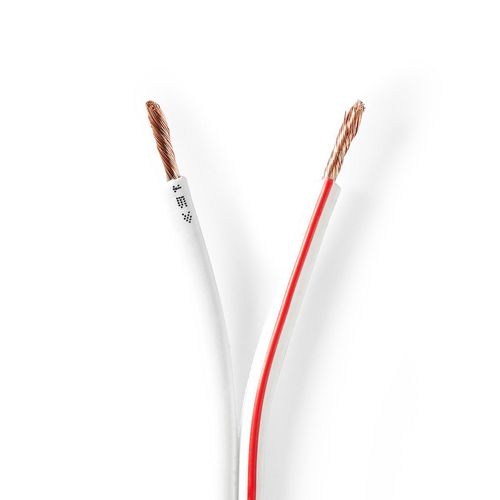 Speaker Cable | 2 x 2.50 mm² | CCA | 100.0 m | Round | PVC | White | Wrap CAGW2500WT1000 5412810312801
