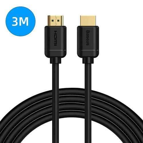 Cable HDMI-HDMI 3.0m (HDMI 2.0) black 4K 60Hz, BASEUS CAKGQ-C01 6953156222533