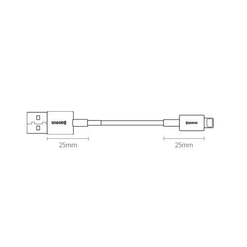 Cable USB A plug - IP Lightning plug 1.0m white Superior series BASEUS CALYS-A02 6953156205413